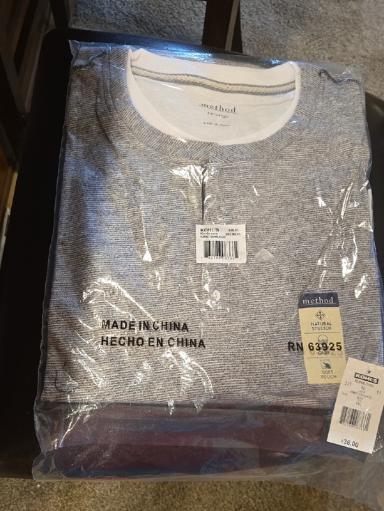 Kohl's Other - Kohl's Method Men's Heather Gray Long Sleeve Crewneck Shirt